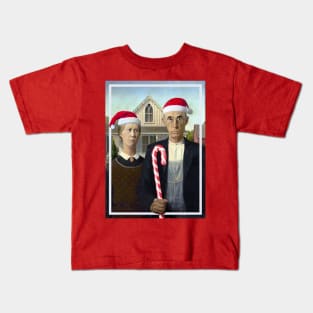 American Gothic Christmas Kids T-Shirt